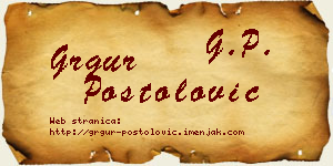Grgur Postolović vizit kartica
